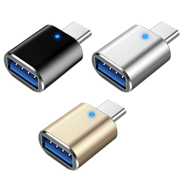 3 STK. USB 3.0 Buchse auf USB-C / Typ-C Stecker OTG Adapter mit Kontrollleuchte, 3 STK. mit Kontrollleuchte