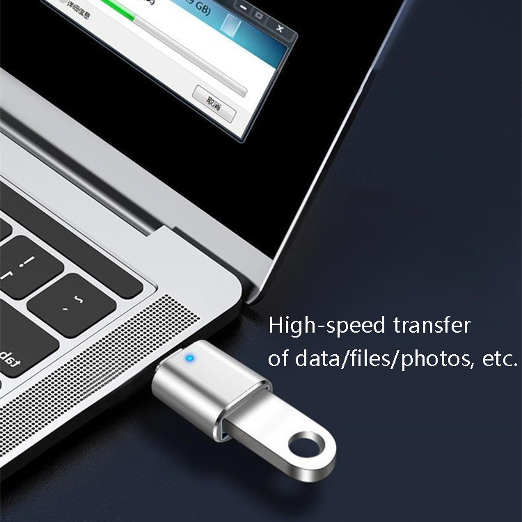 3 STK. USB 3.0 Buchse auf USB-C / Typ-C Stecker OTG Adapter mit Kontrollleuchte, 3 STK. mit Kontrollleuchte