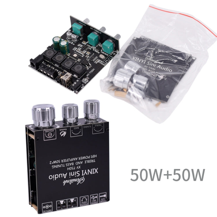 XINYI Sini T50H Bluetooth 5.0 mit Vorverstärker und Hochpegelregelung Stereo Digitalendstufenmodul, Sini T50H