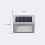 6 LED Solar Edelstahl Treppenstufenleuchte Wandleuchte, 6 LED / 1 Stück