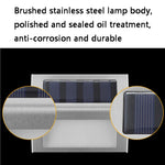 6 LED Solar Edelstahl Treppenstufenleuchte Wandleuchte, 6 LED / 1 Stück