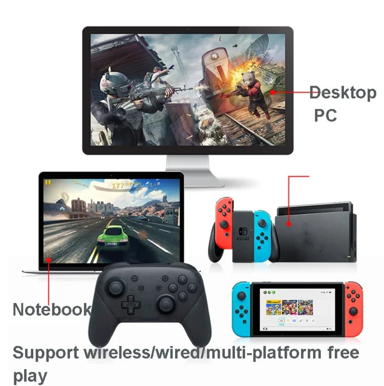 Kabelloses Gamepad L-0326 für Switch Pro, Ausführungen: Schwarz, Grün-Pink, Schwarz – Vollfunktion + NFC + Wake-up (1:1), Grün-Pink – Vollfunktion + NFC + Wake-up (1:1), Schwarz – Vollfunktion HD Edition, Grün – Vollfunktion HD Edition