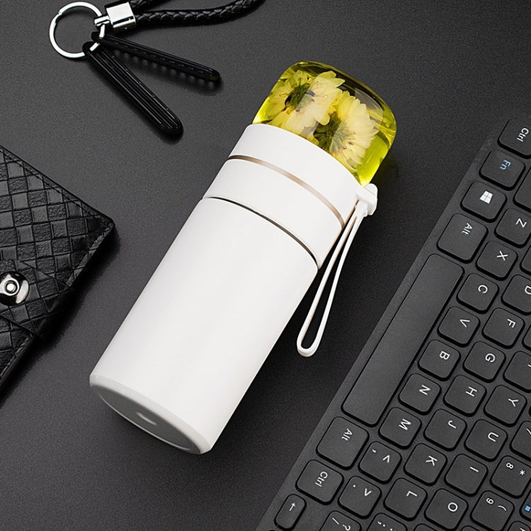 739 316 Teeglas-Thermosbecher aus Edelstahl, Weiß, Schwarz, Gold