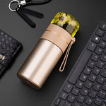 739 316 Teeglas-Thermosbecher aus Edelstahl, Weiß, Schwarz, Gold