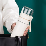 739 316 Teeglas-Thermosbecher aus Edelstahl, Weiß, Schwarz, Gold