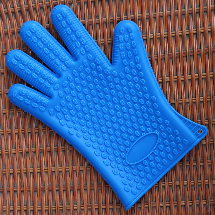 2 St. Silikonisolierte Backofen-Mikrowellen-Topfhandschuhe, blau, grün, gelb, pink, lila, orange