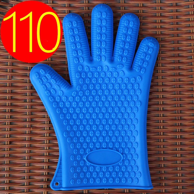 2 St. Silikonisolierte Backofen-Mikrowellen-Topfhandschuhe, blau, grün, gelb, pink, lila, orange