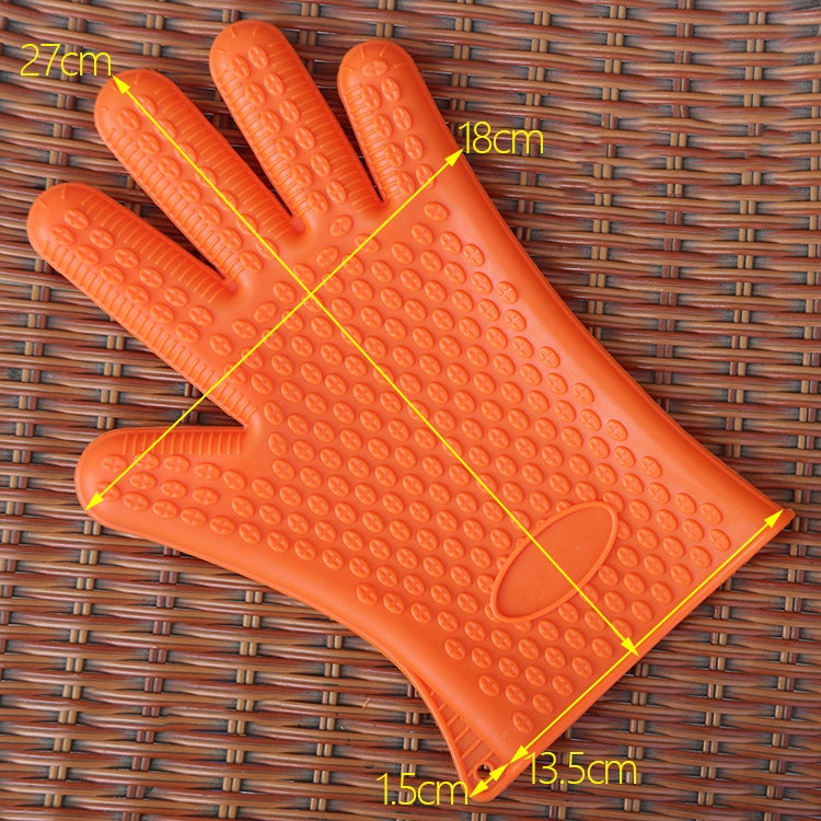 2 St. Silikonisolierte Backofen-Mikrowellen-Topfhandschuhe, blau, grün, gelb, pink, lila, orange