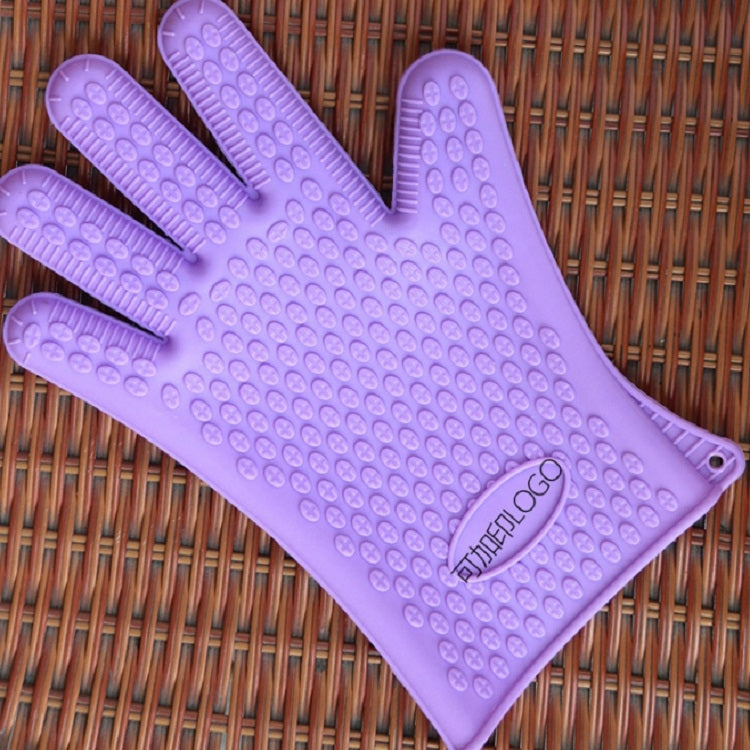 2 St. Silikonisolierte Backofen-Mikrowellen-Topfhandschuhe, blau, grün, gelb, pink, lila, orange