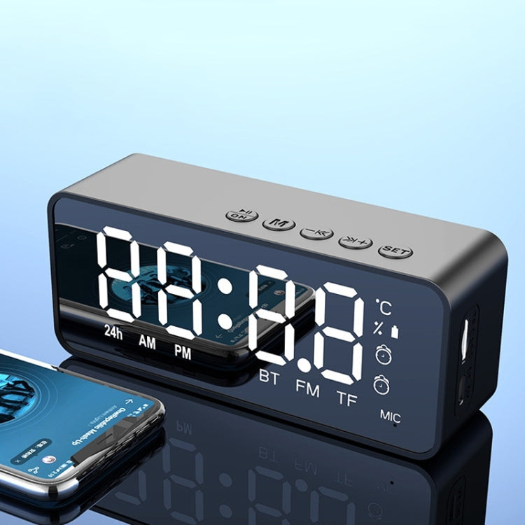 ZXL-G50 Mini-Spiegelwecker Bluetooth-Lautsprecher TF-Kartenunterstützung, ZXL-G50 Schwarz, ZXL-G50 Weiß, ZXL-G50 Rosa