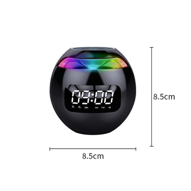 ZXL-G90 Tragbarer bunter Ball Bluetooth-Lautsprecher, Ausführung:, Sensor-Version (Weiß), Sensor-Version (Pink), Uhr-Version (Weiß), Sensor-Version (Schwarz), Uhr-Version (Pink)