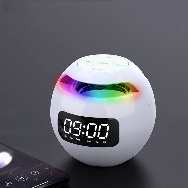 ZXL-G90 Tragbarer bunter Ball Bluetooth-Lautsprecher, Ausführung:, Sensor-Version (Weiß), Sensor-Version (Pink), Uhr-Version (Weiß), Sensor-Version (Schwarz), Uhr-Version (Pink)