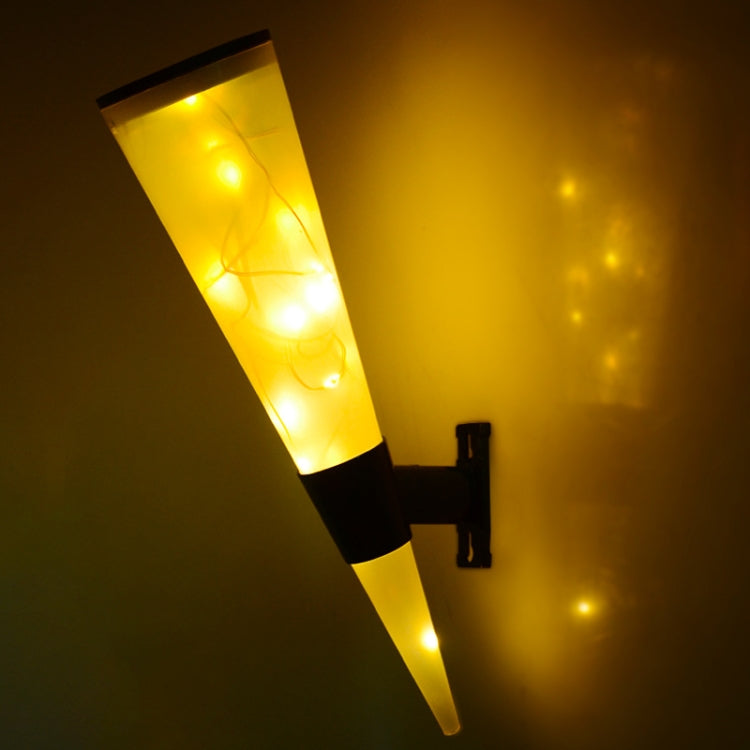 N231 Solar-Wandleuchte, konisch, für den Außenbereich, Garten- und Landschaftsbeleuchtung, Stil:, Lichterketten, Buntes Licht