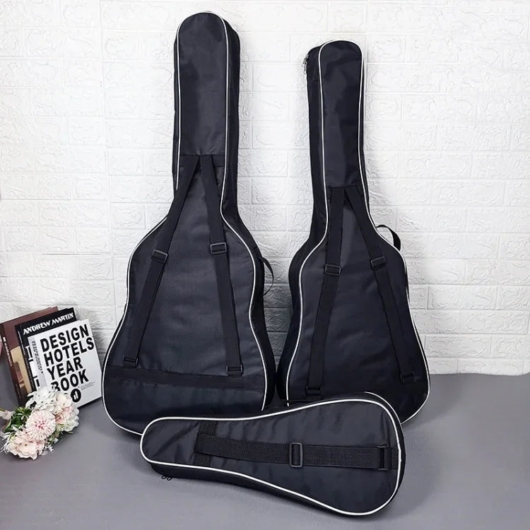 Cotton Padded Oxford Cloth Backpack, Spec:, For 38 inch Guitar, For 21 inch Ukulele, For 23 inch Ukulele