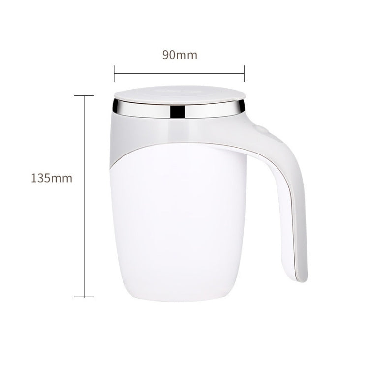 A223 Edelstahl-selbstmischende magnetische Kaffeetasse, Weiß, Braun