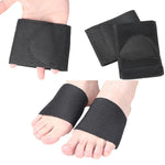 Fußstützpolster mit elastischer Bandage für Plattfüße, Schwarz S, Schwarz M, Schwarz L
