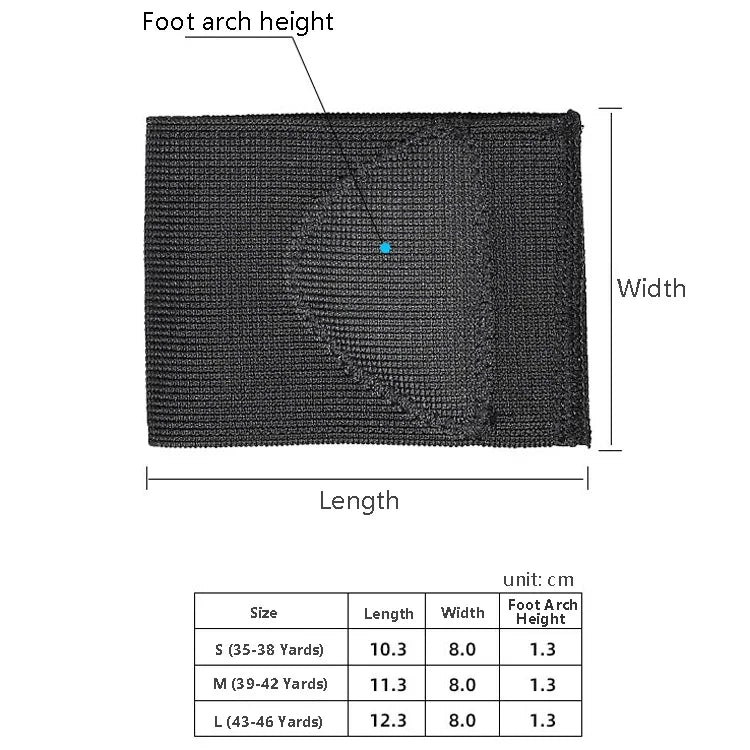 Fußstützpolster mit elastischer Bandage für Plattfüße, Schwarz S, Schwarz M, Schwarz L