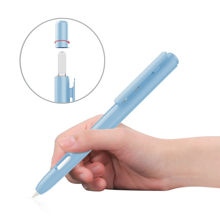 Doppelklick Automatisch einziehbare Stylus-Stift-Hülle für Apple Pencil 2, Grau, Perlmuttweiß, Pink, Armeegrün, Tiefes Weltraumgrau, Blau, Grasgrün, Lila