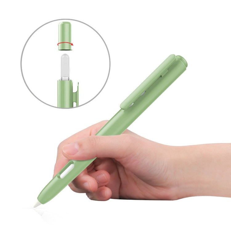 Doppelklick Automatisch einziehbare Stylus-Stift-Hülle für Apple Pencil 2, Grau, Perlmuttweiß, Pink, Armeegrün, Tiefes Weltraumgrau, Blau, Grasgrün, Lila