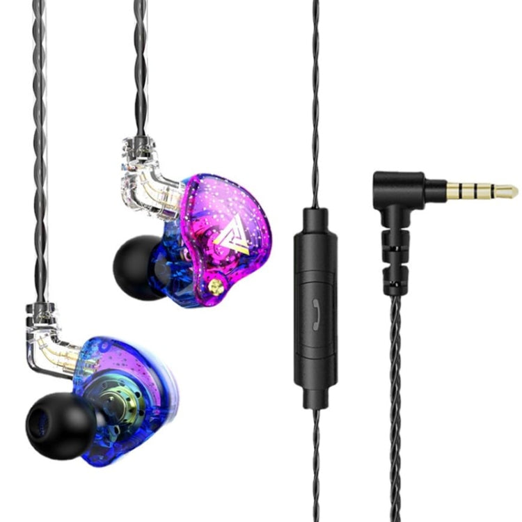 QKZ AK6 PRO HiFi Subwoofer In-Ear Kabelgebundene Kopfhörer mit Mikrofon, Bunt, Schwarz, Weiß, Grün