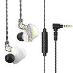QKZ AK6 PRO HiFi Subwoofer In-Ear Kabelgebundene Kopfhörer mit Mikrofon, Bunt, Schwarz, Weiß, Grün