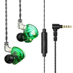 QKZ AK6 PRO HiFi Subwoofer In-Ear Kabelgebundene Kopfhörer mit Mikrofon, Bunt, Schwarz, Weiß, Grün