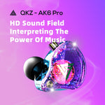 QKZ AK6 PRO HiFi Subwoofer In-Ear Kabelgebundene Kopfhörer mit Mikrofon, Bunt, Schwarz, Weiß, Grün