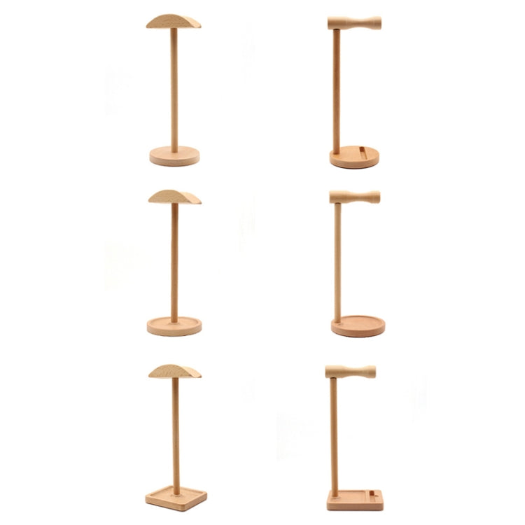 AM-EJZJ001 Desktop Solid Wood Headset Display Stand, Style:, B, C, D, E, F
