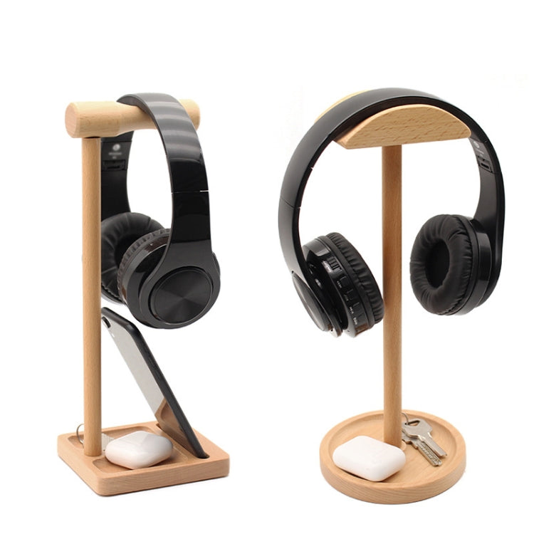 AM-EJZJ001 Desktop Solid Wood Headset Display Stand, Style:, B, C, D, E, F