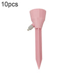 10 Stück Haushalt Topfpflanze Tropfbewässerung Einstellbares Automatisches Bewässerungsgerät, Rosa, Grün, Beige Weiß