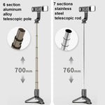 Mini Selfie-Stick Integrierter Multifunktionaler Bluetooth Selfie, Spezifikation:, Q11S 76cm mit Fülllicht, Q10S 70cm mit Fülllicht, Q11 74cm ohne Fülllicht, Q10 68cm ohne Fülllicht