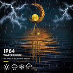 Solar Hänge-Windspiel-Lampe aus Eisen, Sonne, Mond