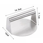 304 Edelstahl Hamburger Manuelle Fleischpresse, Rund, Quadratisch