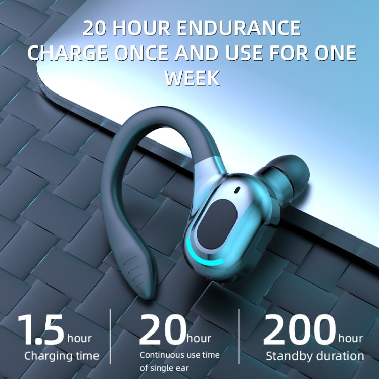 F8 Bluetooth 5.1 Ohrbügel Stereo Kabellose Sportkopfhörer, Einzelner Kopfhörer (Schwarz), Einzelner Kopfhörer (Weiß), Einzelner Kopfhörer (Schwarz+Rot), Einzelner Kopfhörer (Schwarz+Blau), Einzelner Kopfhörer (Schwarz+Grün)