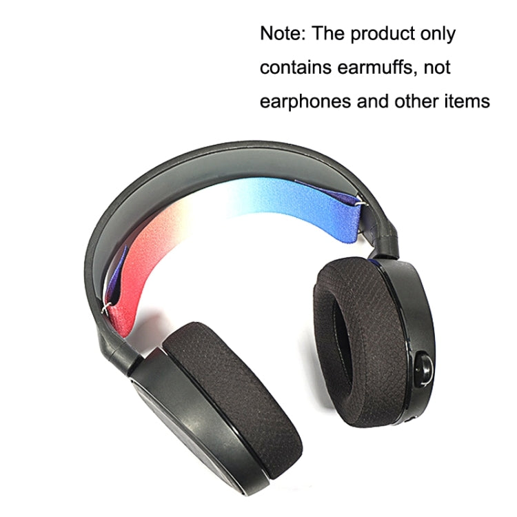 2 Stück Schwamm-Headset-Polster für Steelseries Arctis Pro / Arctis 3 / 5 / 7 (Schwarz-Grau Leder), TBD0601869701B, TBD0601869701C, TBD0601869701D, TBD0601869701E, TBD0601869701F, TBD0601869701G, TBD0601869701H, TBD0601869701J, TBD0601869701A