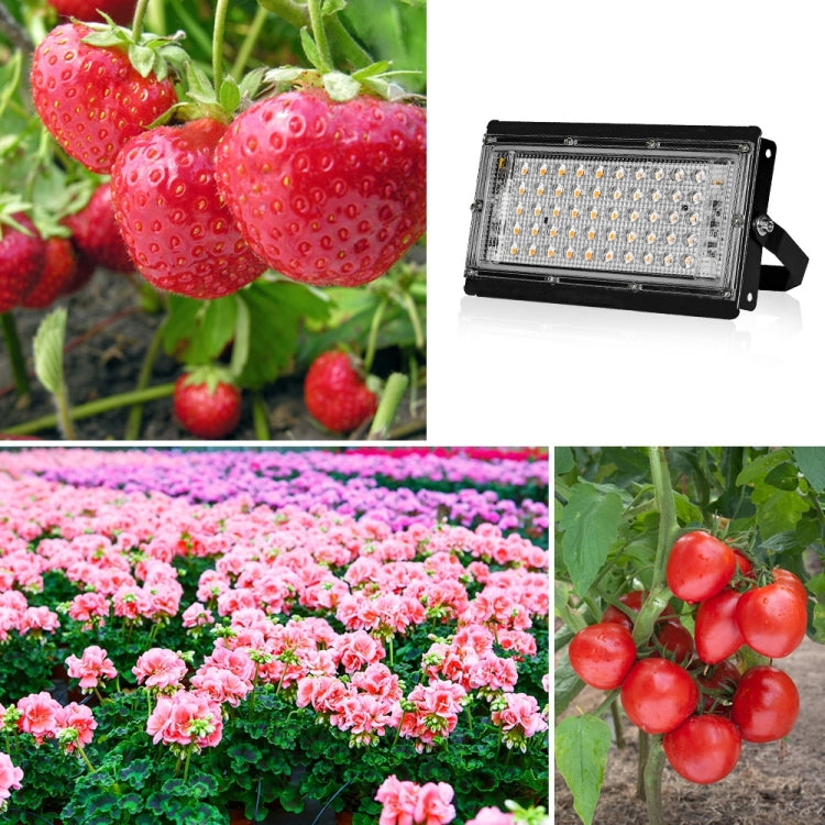 LED Pflanzenlicht Vollspektrum Wasserdichte Wachstumslampe, Drei-Draht-Anschluss 24 Perlen 25W