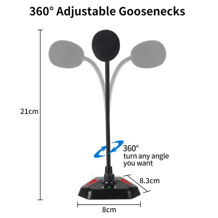 MI520 Desktop-Computer Schwanenhals-Kondensatormikrofon, USB-Version mit RGB-Atemlicht