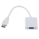 ZHQ007 HD 1080P HDMI-zu-VGA-Konverter, Weiß, Schwarz