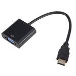 ZHQ007 HD 1080P HDMI-zu-VGA-Konverter, Weiß, Schwarz