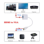 ZHQ007 HD 1080P HDMI-zu-VGA-Konverter, Weiß, Schwarz