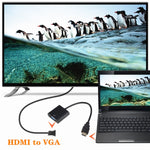 ZHQ007 HD 1080P HDMI-zu-VGA-Konverter, Weiß, Schwarz