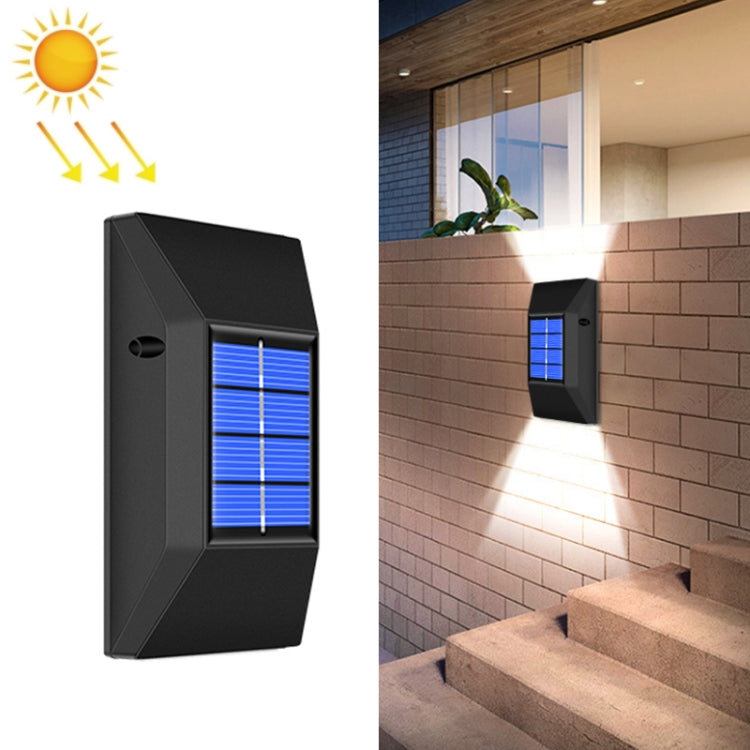 Dekorative wasserdichte Solar-Wandleuchte für den Außenbereich, Spezifikation: 6 LEDs weißes Licht, 6 LEDs warmes Licht