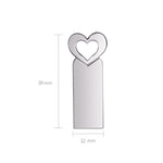 Zshqu2 Herzförmige USB 2.0 Hochgeschwindigkeits Metall USB-Sticks, 4GB, 8GB, 16GB, 32GB, 64GB, 128GB
