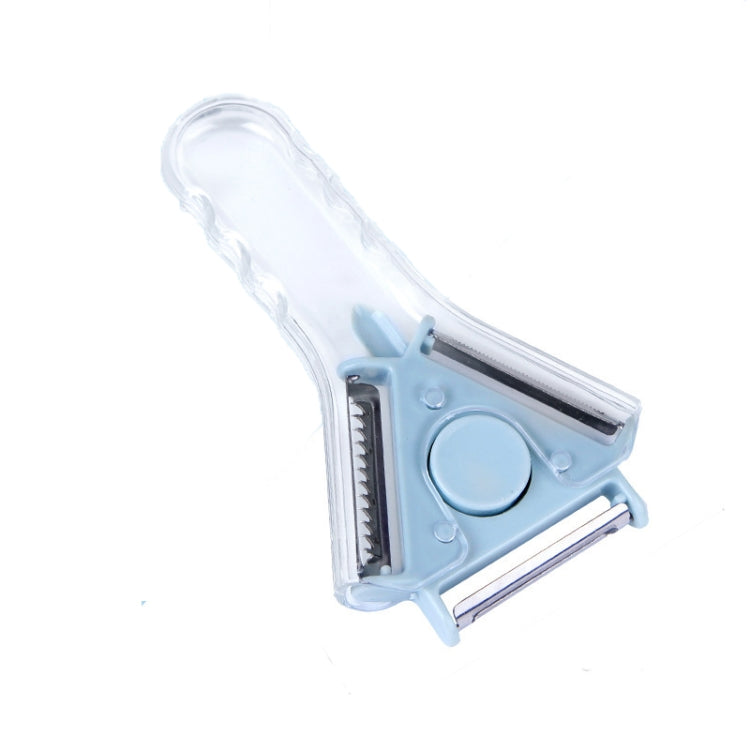 2 Stück 3-in-1 Schäler Gemüseschäler und Obstschäler, Rosa, Grün, Blau