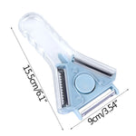2 Stück 3-in-1 Schäler Gemüseschäler und Obstschäler, Rosa, Grün, Blau