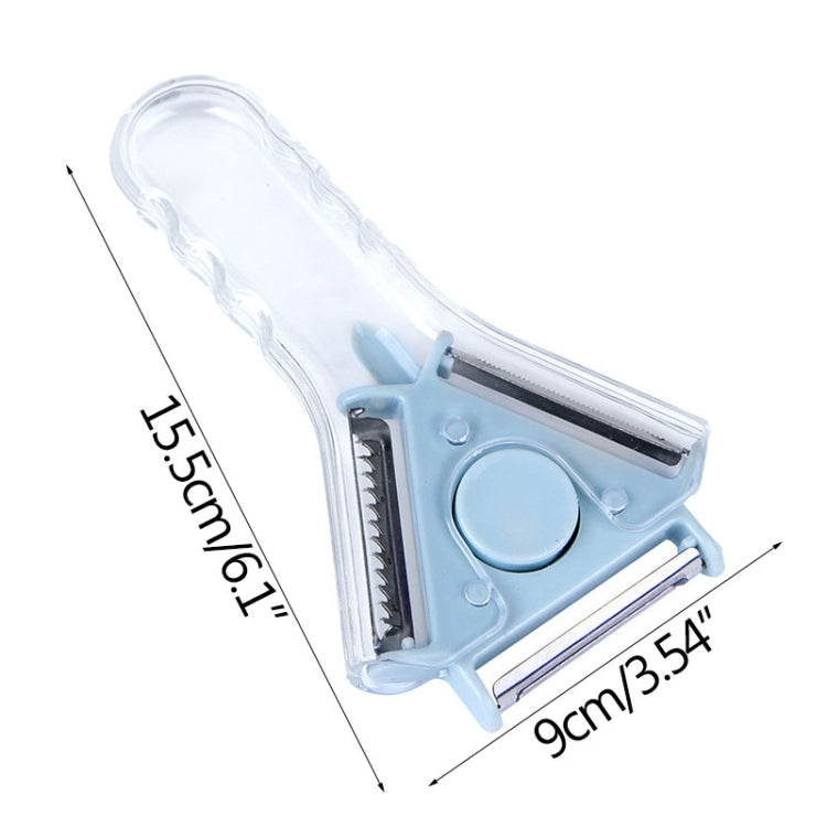 2 Stück 3-in-1 Schäler Gemüseschäler und Obstschäler, Rosa, Grün, Blau