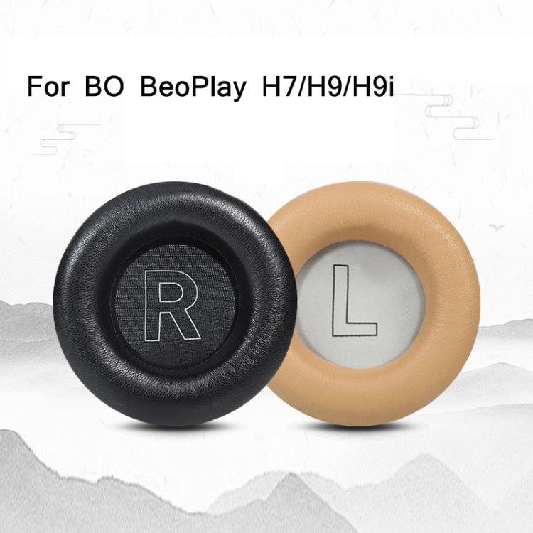 2 Stück Echtleder-Schwamm-Ohrpolster für B&O BeoPlay H7 / H9 / H9i, H7 / H9 / H9i (Schwarz), H7 / H9 / H9i (Aprikose)
