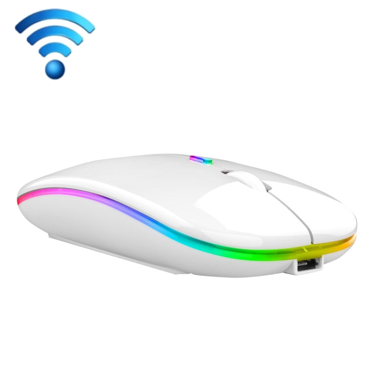 C7002 2400DPI 4 Tasten Bunte Leuchtende Kabellose Maus, 2,4G Weiß, 2,4G Roségold, 2,4G Schwarz, 2,4G Silber Grau, Dual-Modi Weiß, Dual-Modi Schwarz, Dual-Modi Silber, Dual-Modi Gold