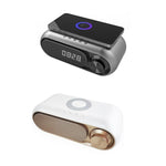 Kabelloser Lade-Bluetooth-Lautsprecher Tisch-LED-Uhr