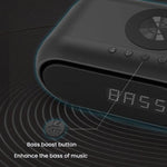 Kabelloser Lade-Bluetooth-Lautsprecher Tisch-LED-Uhr